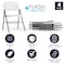 Flash Furniture 330 lb. Capacity Granite White Plastic Chair, 4PK 4-DAD-YCD-50-WH-GG - alternate 6